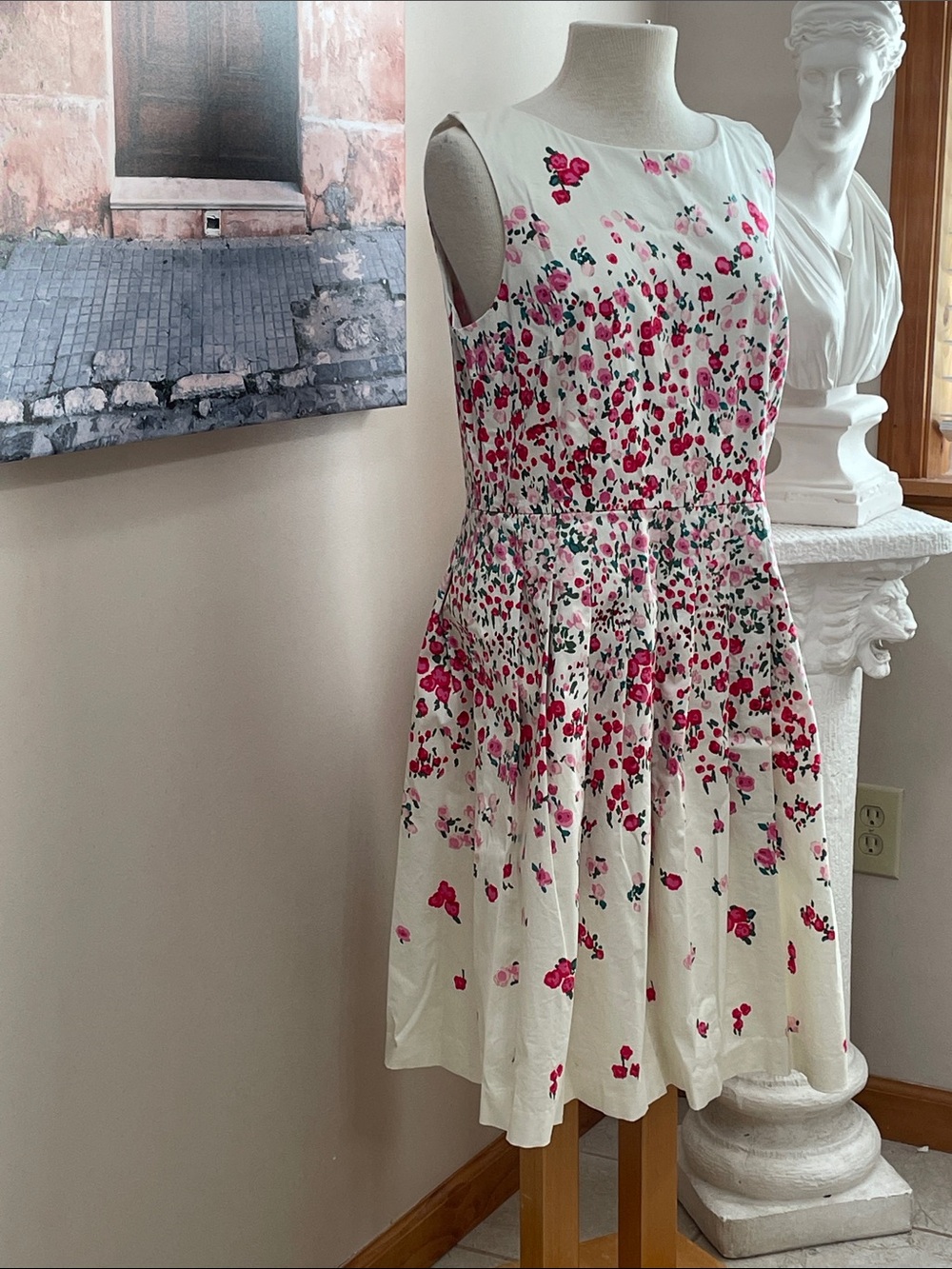 Talbots RSVP Fit and Flare Floral Sleeveless Dress 12 BEAUTIFUL